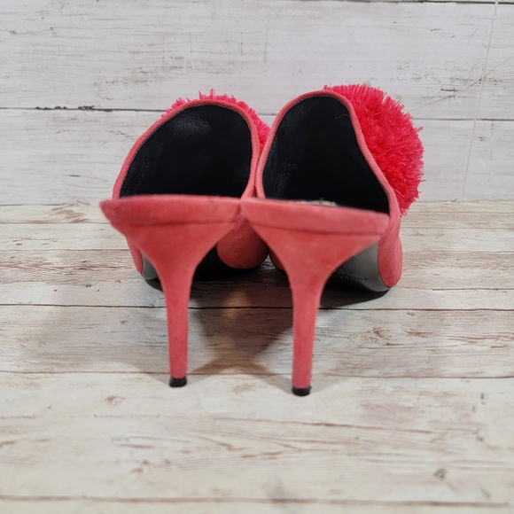 Eugenia Kim feather pom mule heels - Picture 6 of 11